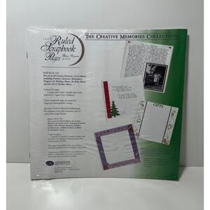 Creative Memories 12x12 Scrapbook RCM-12R RULED white Pages Sealed 5 sheets